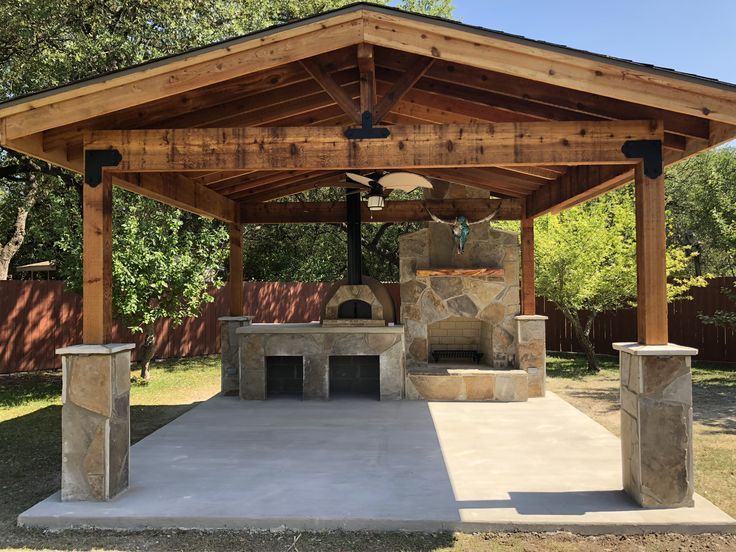 Pavillion Garten 16x16 Pad Mit Kamin Und F Em 2020 Pavillion Garten 16x16 Pad Mit