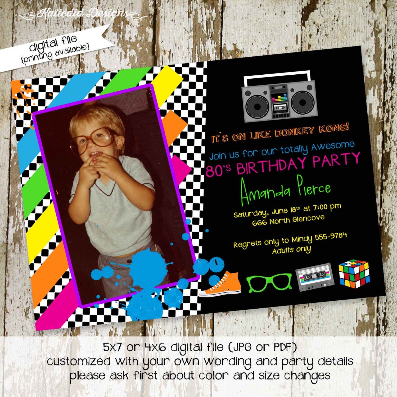 80s Party Invitation Template Fresh 80s Party Invitation Stock the Bar