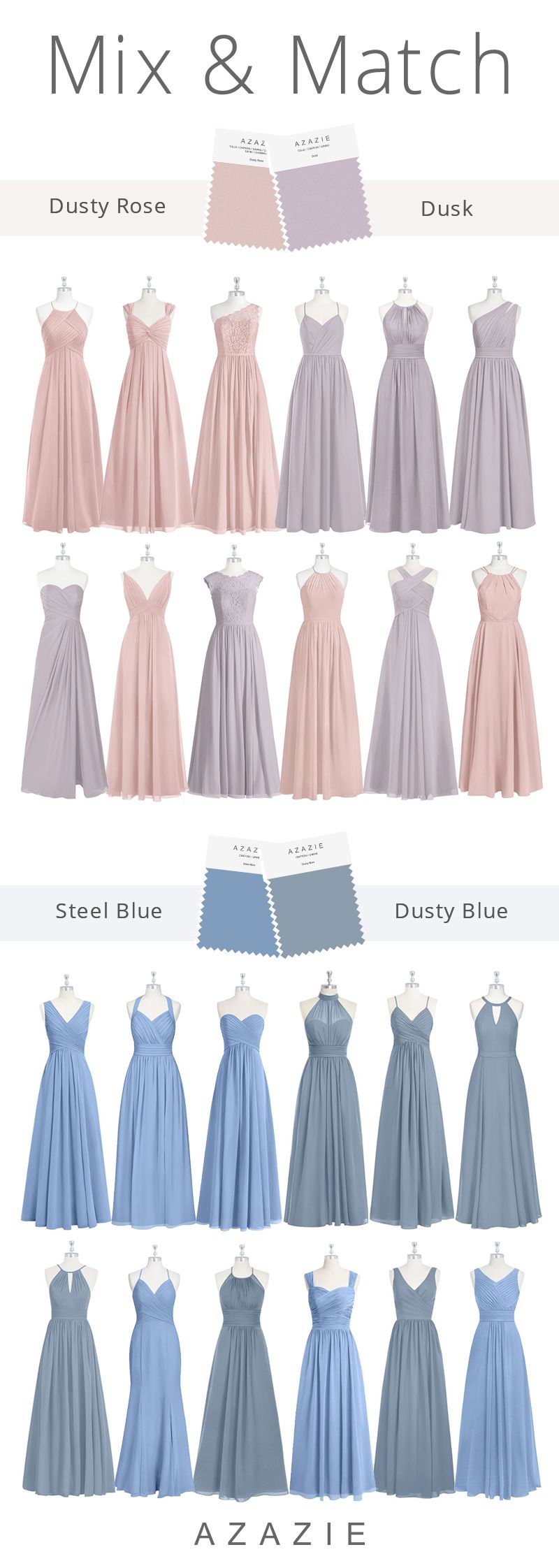 dusk blue bridesmaid dress