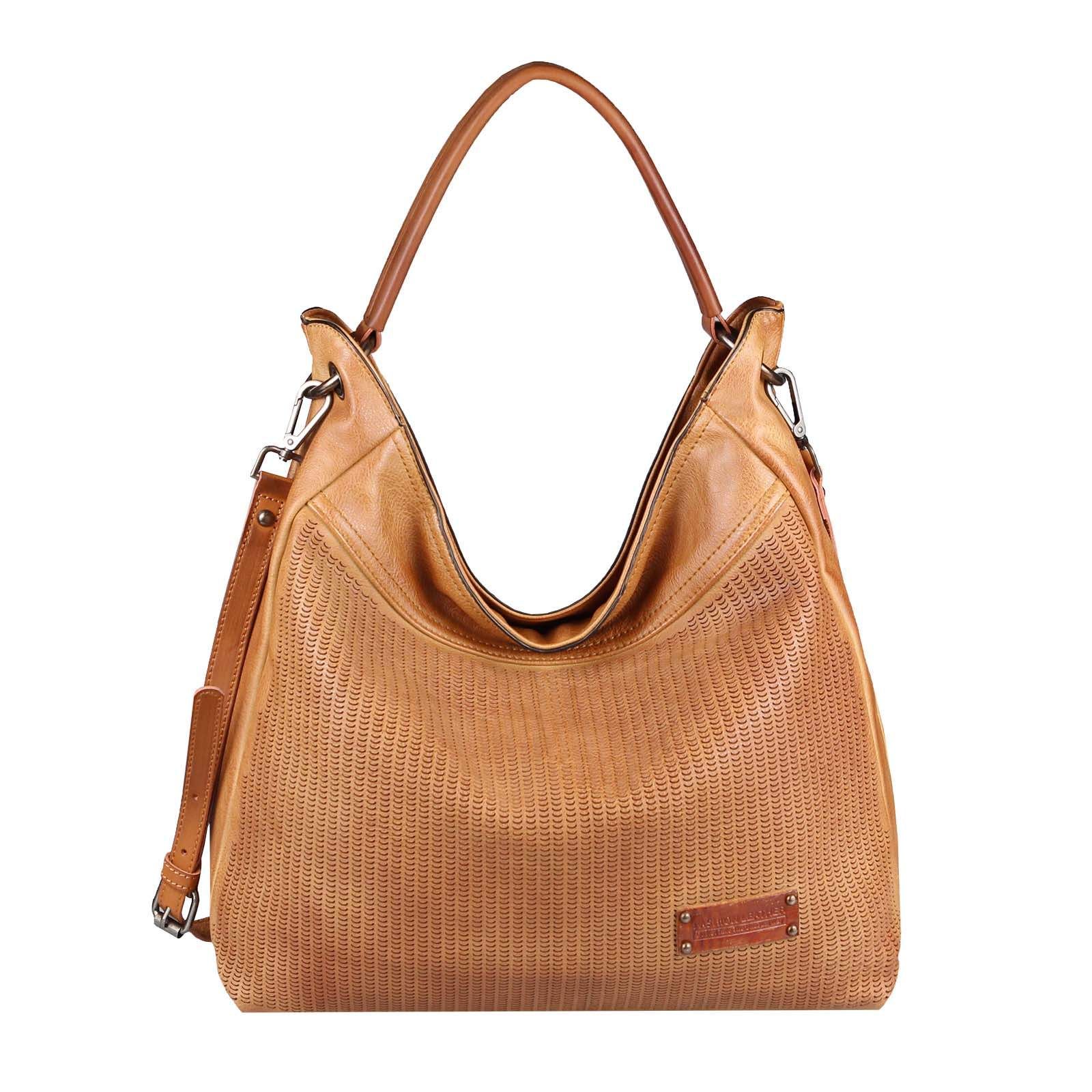 Damentasche Handtasche Umhängetasche Leder Optik Schultertasche Italy Shopper 39