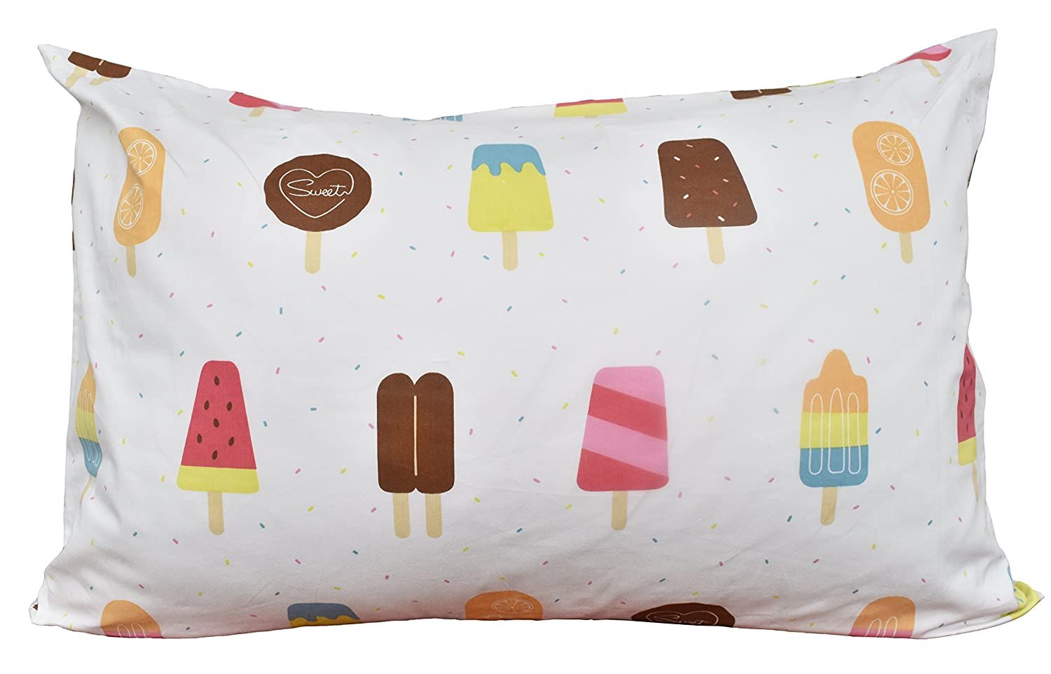 9 J-pinno Ice Cream Popsicle Pillowcase 100% Natural Cotton 20 X 30 for Kids Toddler Boys Girls Bedding Decoration 9 J-pinno Ice Cream Popsicle Pillowcase 100% Natural Cotton 20 X 30 for Kids Toddler Boys Girls Bedding Decoration