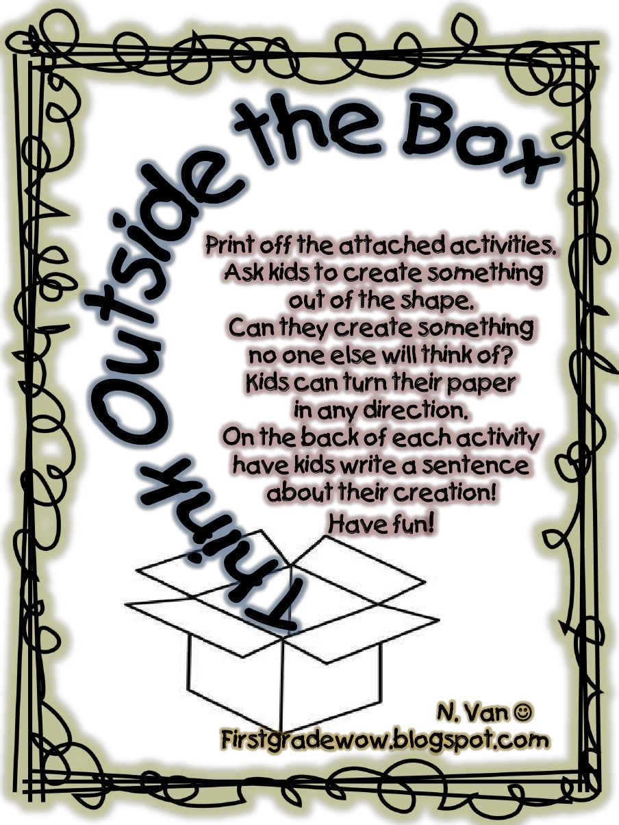 Think Outside the Box Warmups Thinking outside the box, Teaching