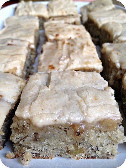 Banana Bread Bars With Brown Butter Frosting Banana Bread Bars With Brown Butter Frosting