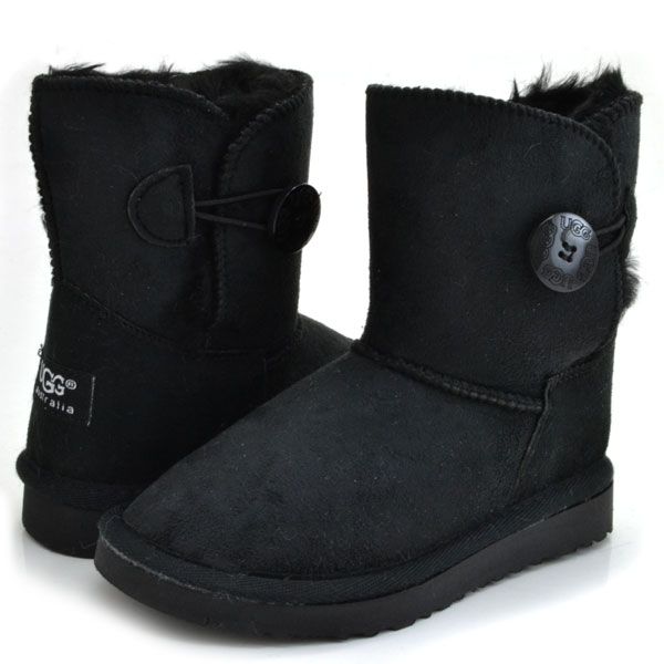 Ugg Siyah Tek Dugmeli Bot Bayan Ayakkabi Cocuk Bot Ugg Ugg Botlar Bot