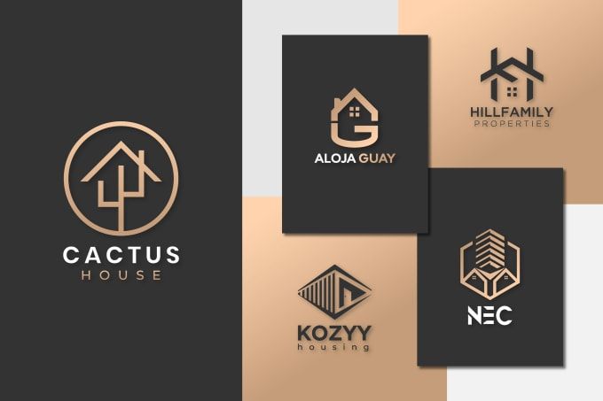 Design for your business logo real estate, construction, house by Agilveto | Fiverr Simple Logo Design, Minimalist Logo Design, Brand Identity Design, Logo Design Services, Complete Brand, Logo Samples, Logo Real, Photoshop Photos, Media Kit