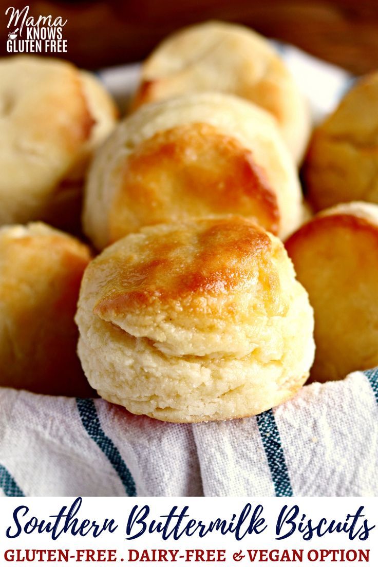 Soft and flakey gluten-free biscuits. This recipe for gluten-free buttermilk biscuits is easy to follow and has a dairy-free and Vegan (egg-free) option. #biscuits #glutenfreerecipes Dairy Free Biscuits, Gluten Free Biscuits Recipes, Gluten Free Dairy Free Recipes, Dairy Free Options, Gluten Free Cooking, Gluten Free Bread, Easy Gluten Free, Milk Free Biscuit Recipe, Healthy Biscuits