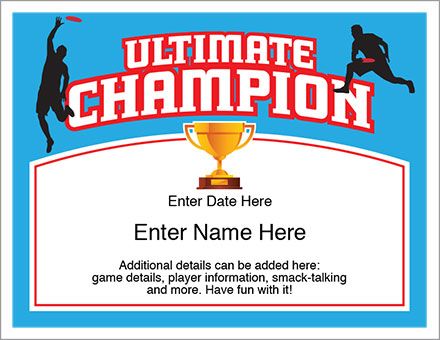 biggest loser award certificate template