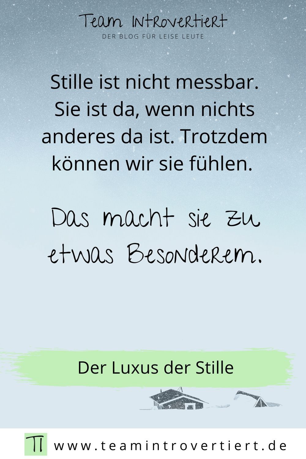 Der Luxus der Stille