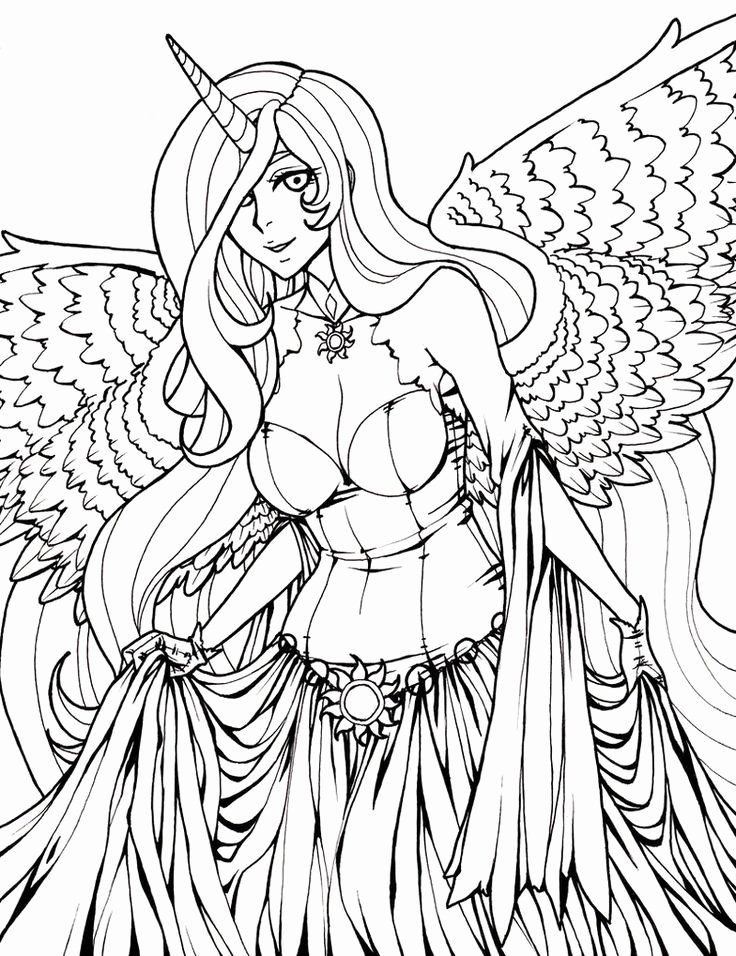 Download Princess Celestia Coloring Page Lovely 55 Best Images About Angels On Pinterest in 2020 | Cute ...