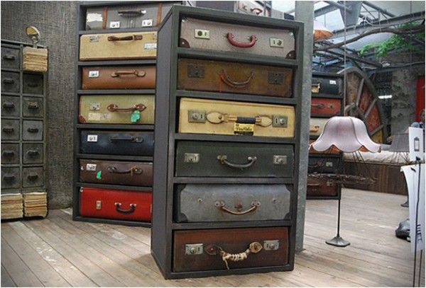 Vintage Suitcases Repurposed as Uniquely Awesome Drawers