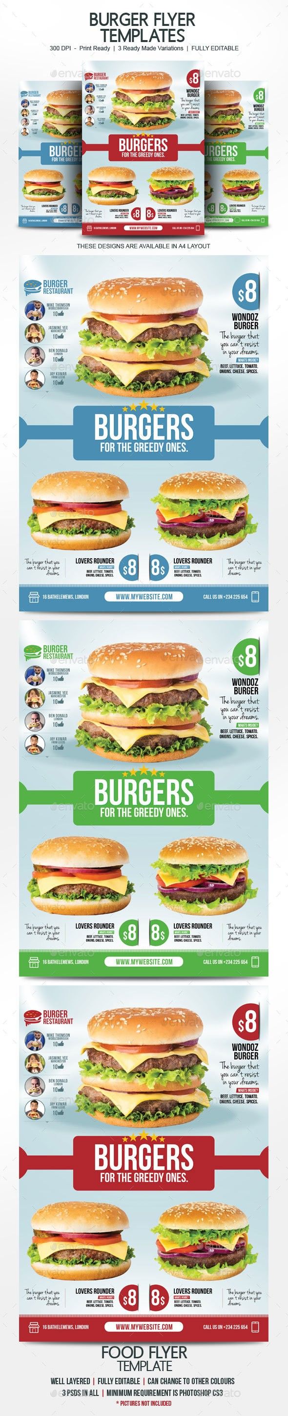 a4 beef burger burgers cafe card chicken design flyer food hamburger flyer