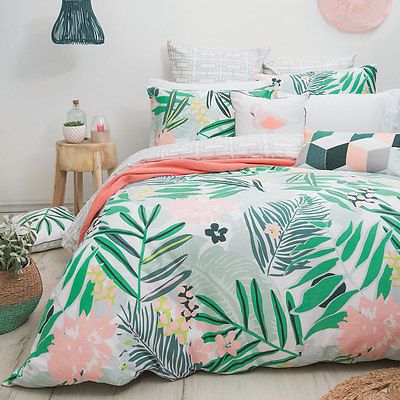 Floral Doona Quilt Single Queen Size Bedspread Coverlet Quilted Blanket Throw