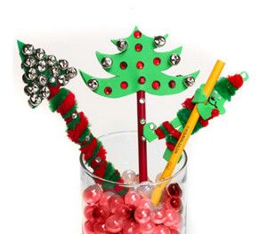 holiday pencil toppers christmas crafts for kids pinterest christmas pencils