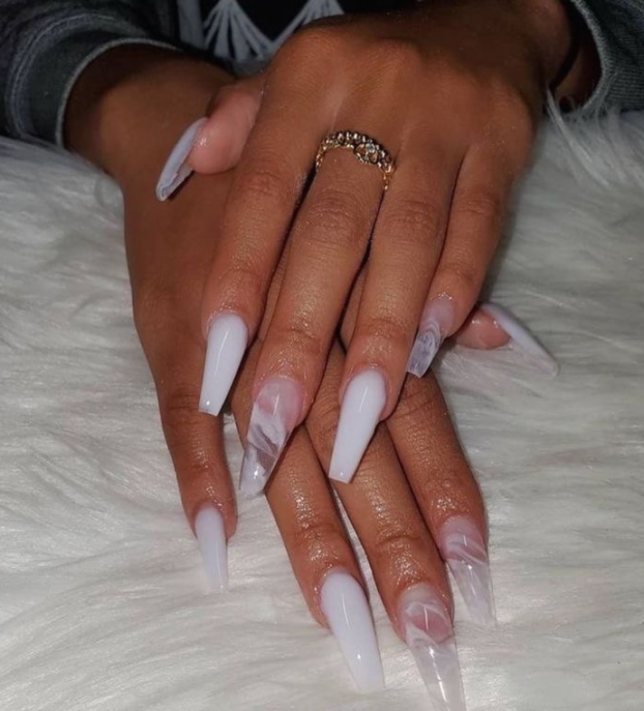 Mauve Nails, Ombre Acrylic Nails, Long Square Acrylic Nails, Simple Acrylic Nails, Acrylic Nails Coffin Short, White Coffin Nails, Pastel Nails, Kylie Nails, Aycrlic Nails