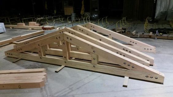 Structural 6x8 Timber Truss With Knife Plate And Countersunk Bolts Santa Barbara Ca Timber Frame Construction Timber Framing Timber Architecture