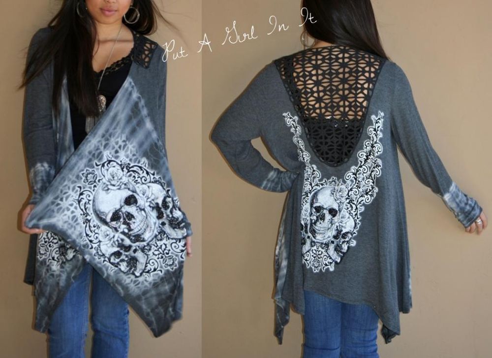 VOCAL PLUS SIZE CRYSTAL PINK BURGUNDY TIE DYE DYED CARDIGAN SWEATER 1X 2X 3X USA