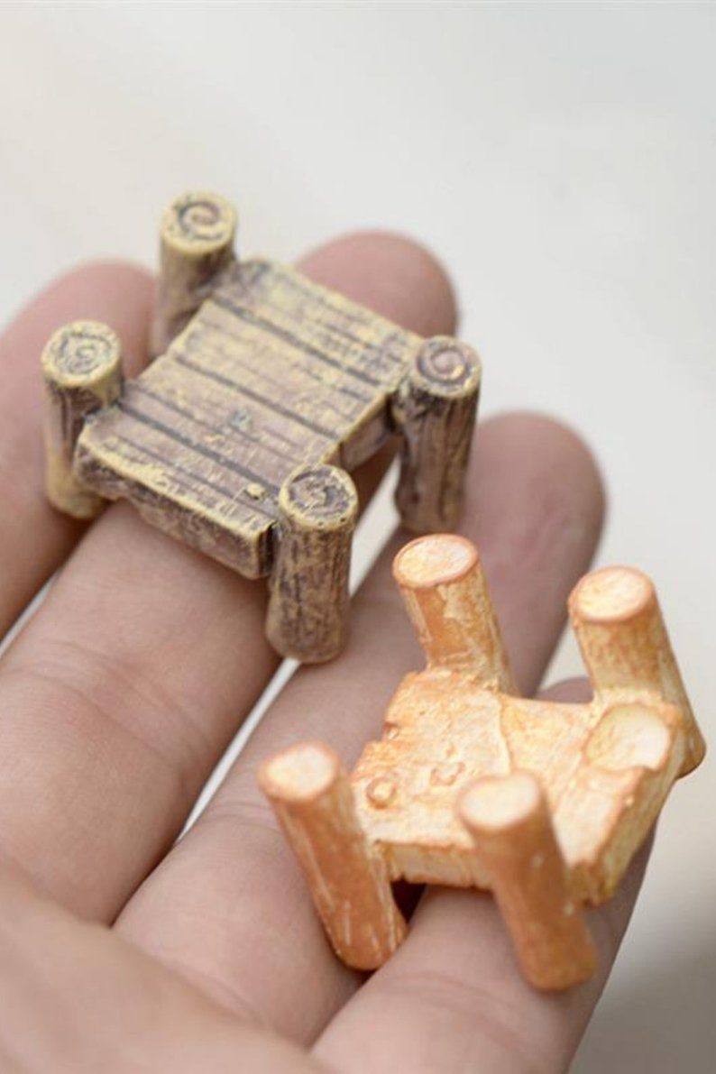Wooden Bridge Miniature Garden Fairy Garden Bonsai Decoration Dollhouse Supplies Country Doll House Accessory Country Style Decor Cottage