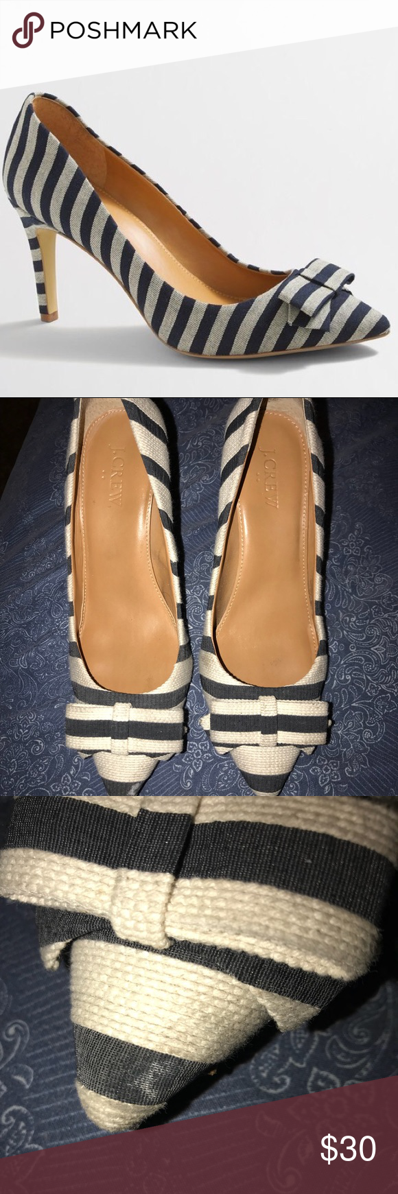 j crew bow heels