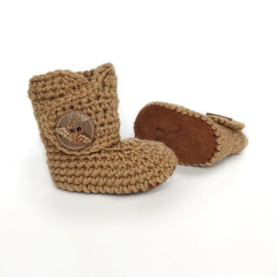 Baby Boy Boots Warm Winter Infant Shoes Beige Knit Booties Baby Boy Boots Warm Winter Infant Shoes Beige Knit Booties