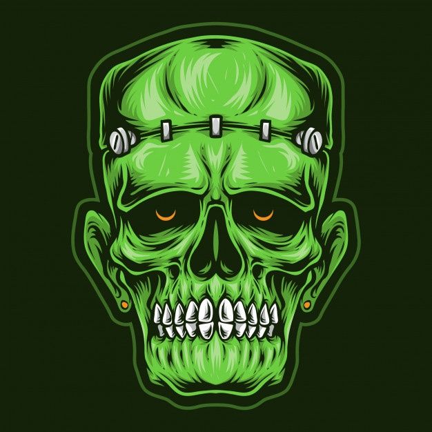 Download Skull frankenstein head logo | Premium Vector #Freepik # ...