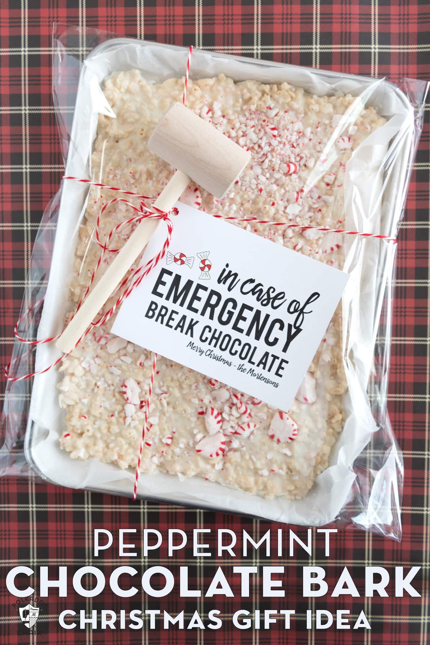 A Small Gift Of Mint Destiny 2 Peppermint Bark Christmas Gift & Free Printable Tag | Polka Dot Chair