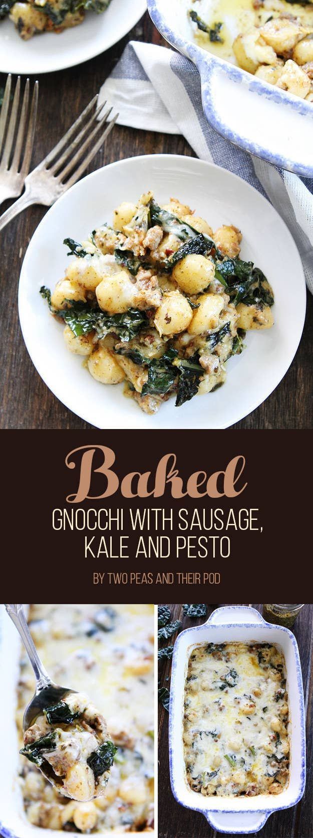 Baked Gnocchi With Sausage, Kale, and Pesto 7 Dinners To Make This Week Mit...