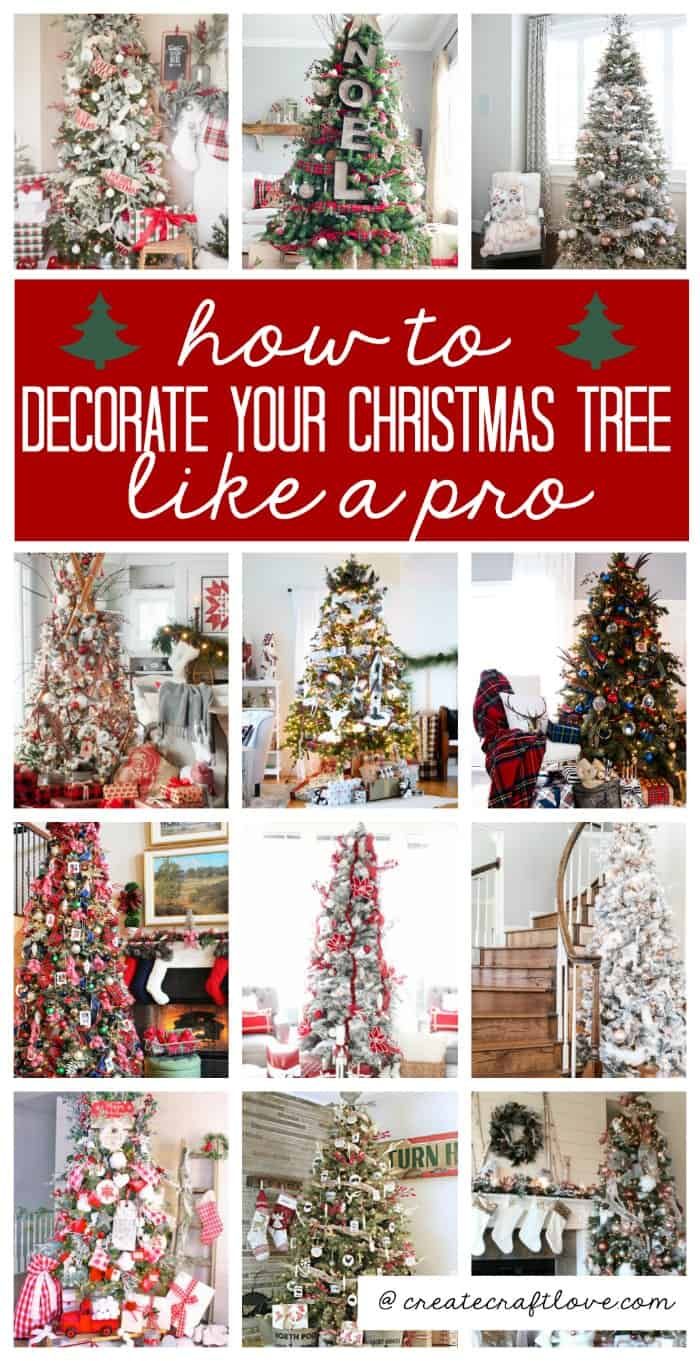 Learn how to decorate your Christmas tree like a pro this season! Whether you are into traditional or whimscal, these ideas are sure to spark your creativity! Decorate Christmas Tree Like A Pro, Christmas Tree Top Decorations, Country Christmas Trees, Traditional Christmas Tree, Flocked Christmas Trees, Beautiful Christmas Trees, Colorful Christmas Tree, Diy Christmas Tree, Red Christmas