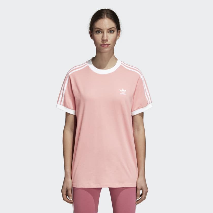 3-Stripes Tee Pink DH3186 | Adidas shirt women, Adidas originals women ...