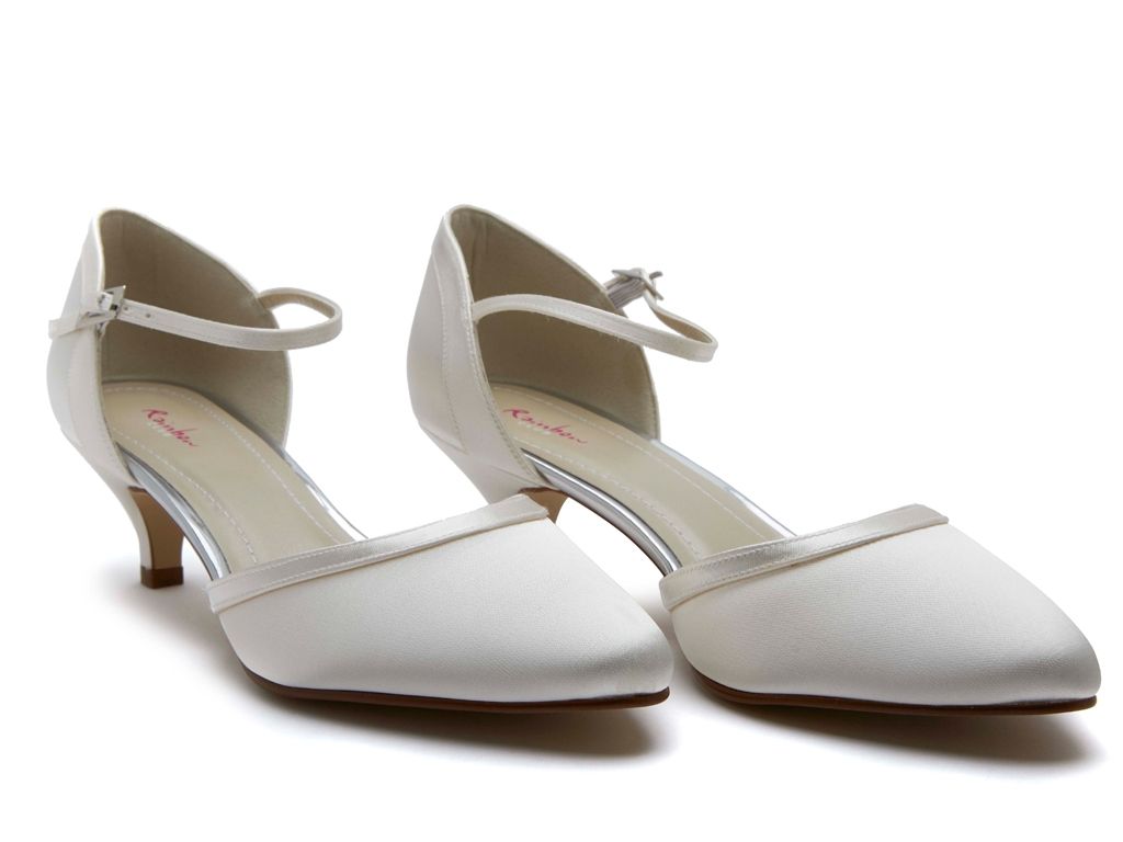 selah ivory satin ankle strap heels