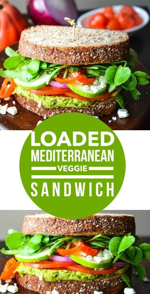 Loaded Mediterranean Veggie Sandwich - Layers of Happiness