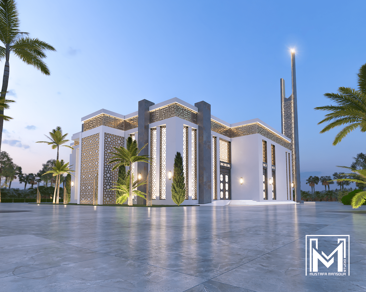 Modern Mosque in Sharjah on Behance Mosque Design Islamic Architecture ...