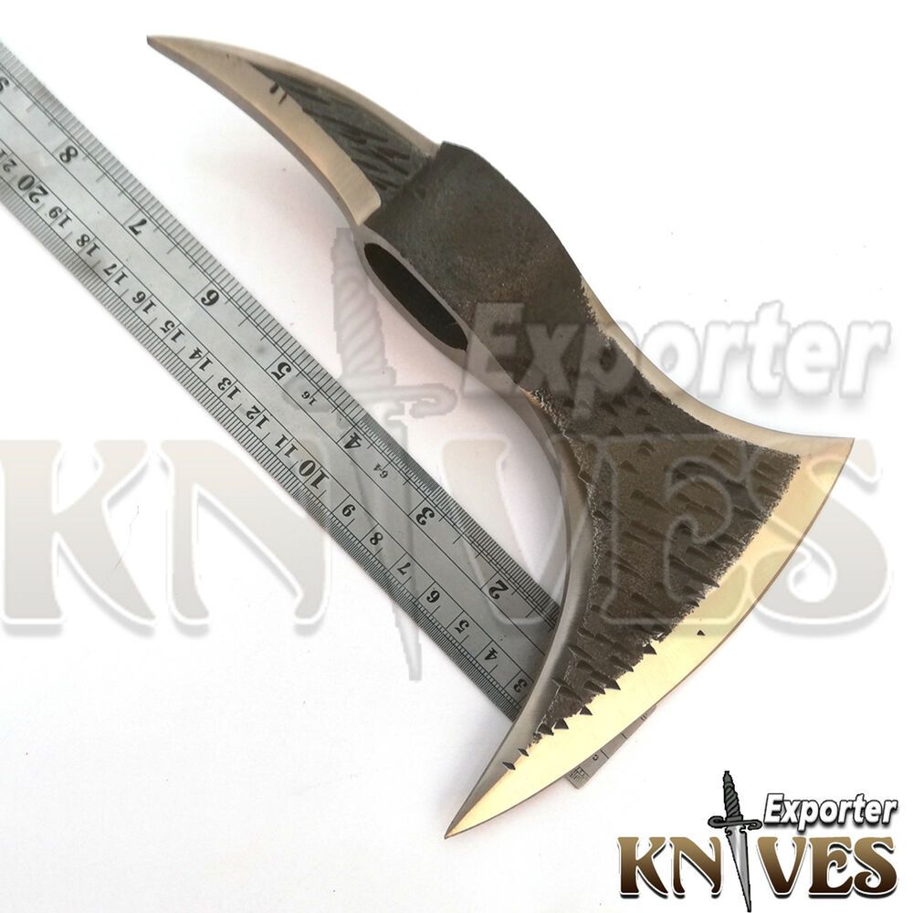 Knives Exporter New Custom Hand Made Carbon Steel Bearded Hatchet Axe Head