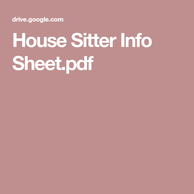 house sitter info sheet pdf pet sitting contract pet house sitter information sheet