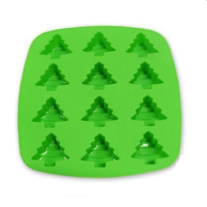 kitchen haven silicone christmas candy molds tree shaped 12 cavity christmas tree candy mold
