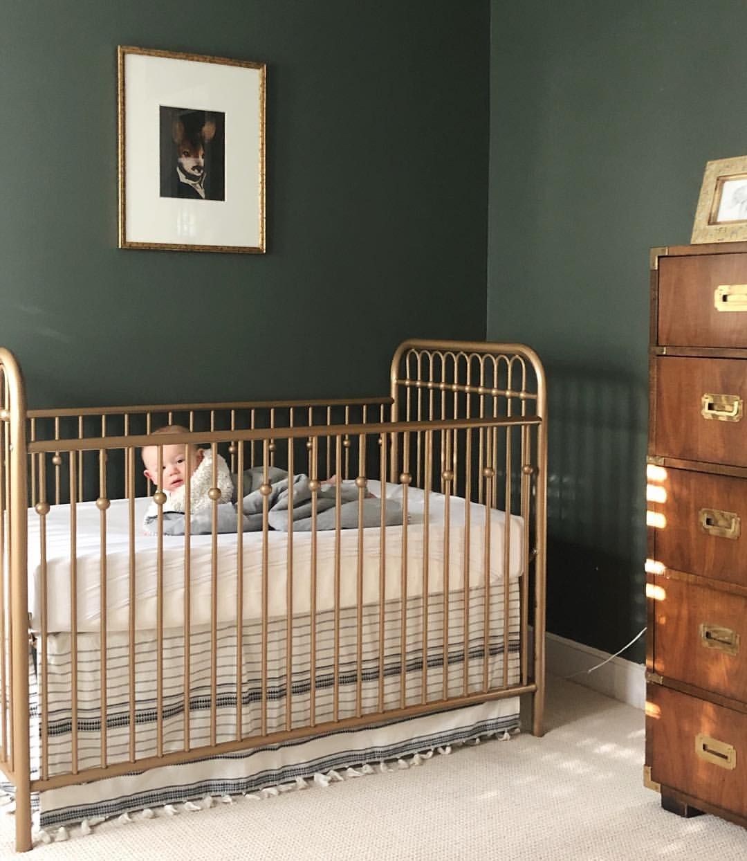 gold baby crib