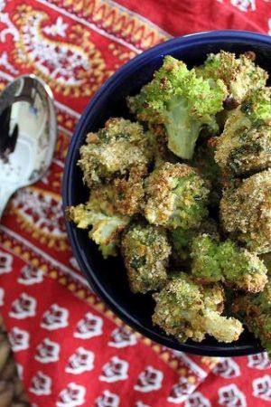 Crispy Curry Roasted Broccoflower Broccoli Cauliflower