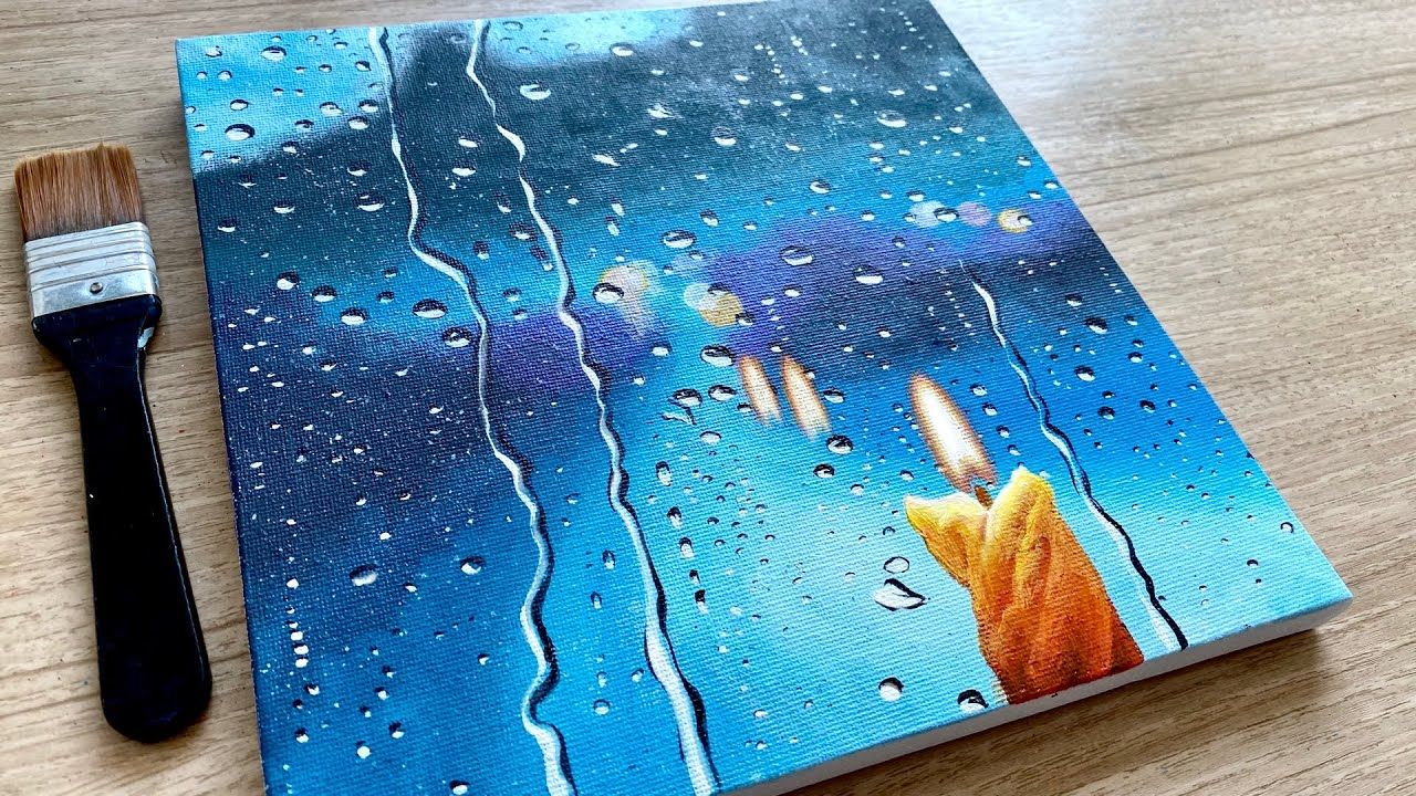 Rainy Day Acrylic Painting for Beginners / Step by Step / Daily Challenge #103 Rainy Day Acrylic Painting for Beginners / Step by Step / Daily Challenge #103