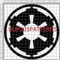 INSPIRED by Star Wars cross stitch pattern-Jedi Order symbol-Rebel symbol Imperial symbols Rebel Alliance Symbol-silhouette-PT-83