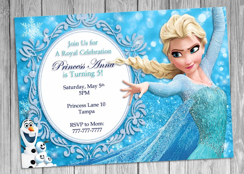 5 5 Einladungskarten inkl.Umschläge-Disney Frozen-Elsa Party-Kinder Geburtstag
