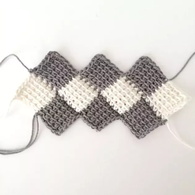 Tunisian Crochet Blanket, Tunisian Crochet Patterns, Entrelac, Basic Crochet Stitches, Crochet Patterns For Beginners, Crochet Basics, Hand Crochet, Crochet Hooks, Knitting Patterns