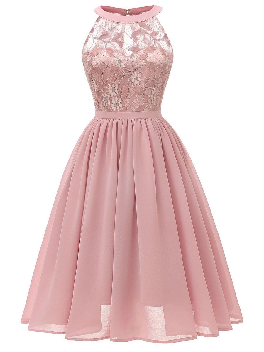 Big Swing O Neck Sleeveless Lace Chiffon Dress, #Big #Chiffon Big Swing O Neck Sleeveless Lace Chiffon Dress, #Big #Chiffon