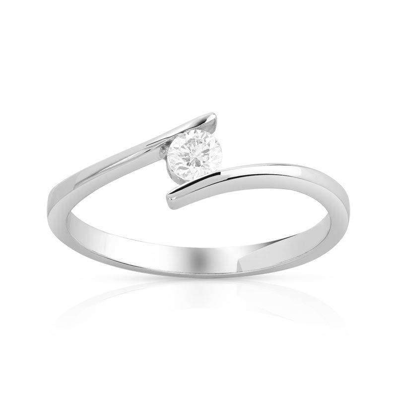 bague solitaire or 750 blanc diamant bague solitaire or 750 blanc diamant
