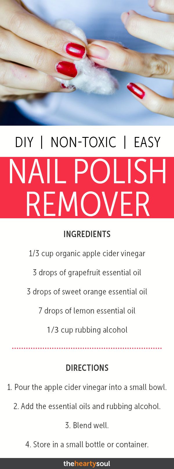 How to Make Non-Toxic Nail Polish Remover with Grapefruit, Orange, and Lemon Oils #diybeauty