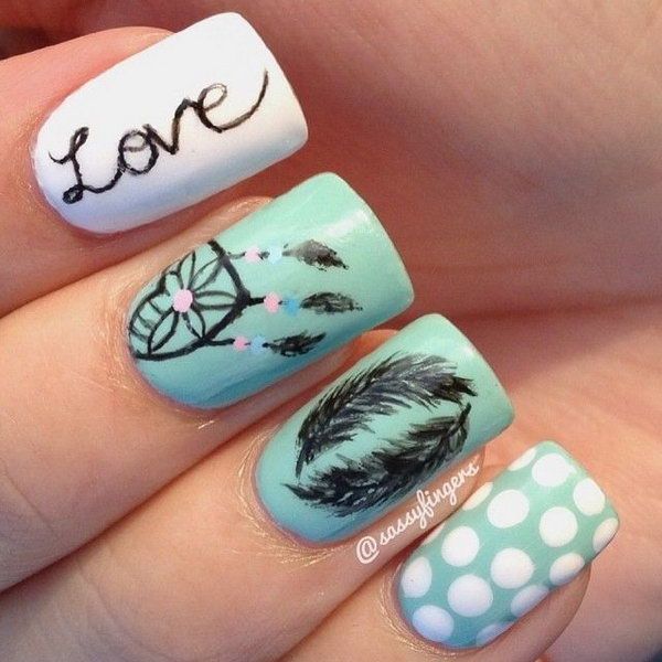 Lots Of Dream Catcher Nail Designs And Ideas. How Beautiful And Lots of dream catcher nail designs and ideas. How beautiful and unique with such good meaning. I love it. - Lots Of Dream Catcher Nail Designs And Ideas. How Beautiful And