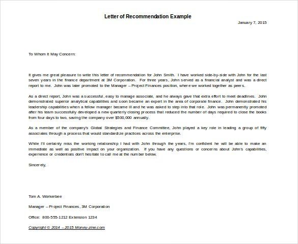 letter of recommendation example template immigration letter peer letter of recommendation examples