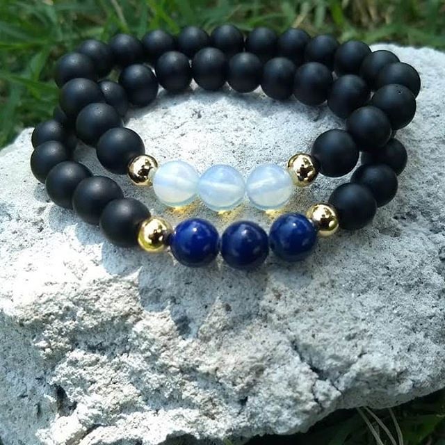 10 Pulseras Joyas De La Pareja Cuentas Naturales Negro Mate 10 Pulseras Joyas De La Pareja Cuentas Naturales Negro Mate