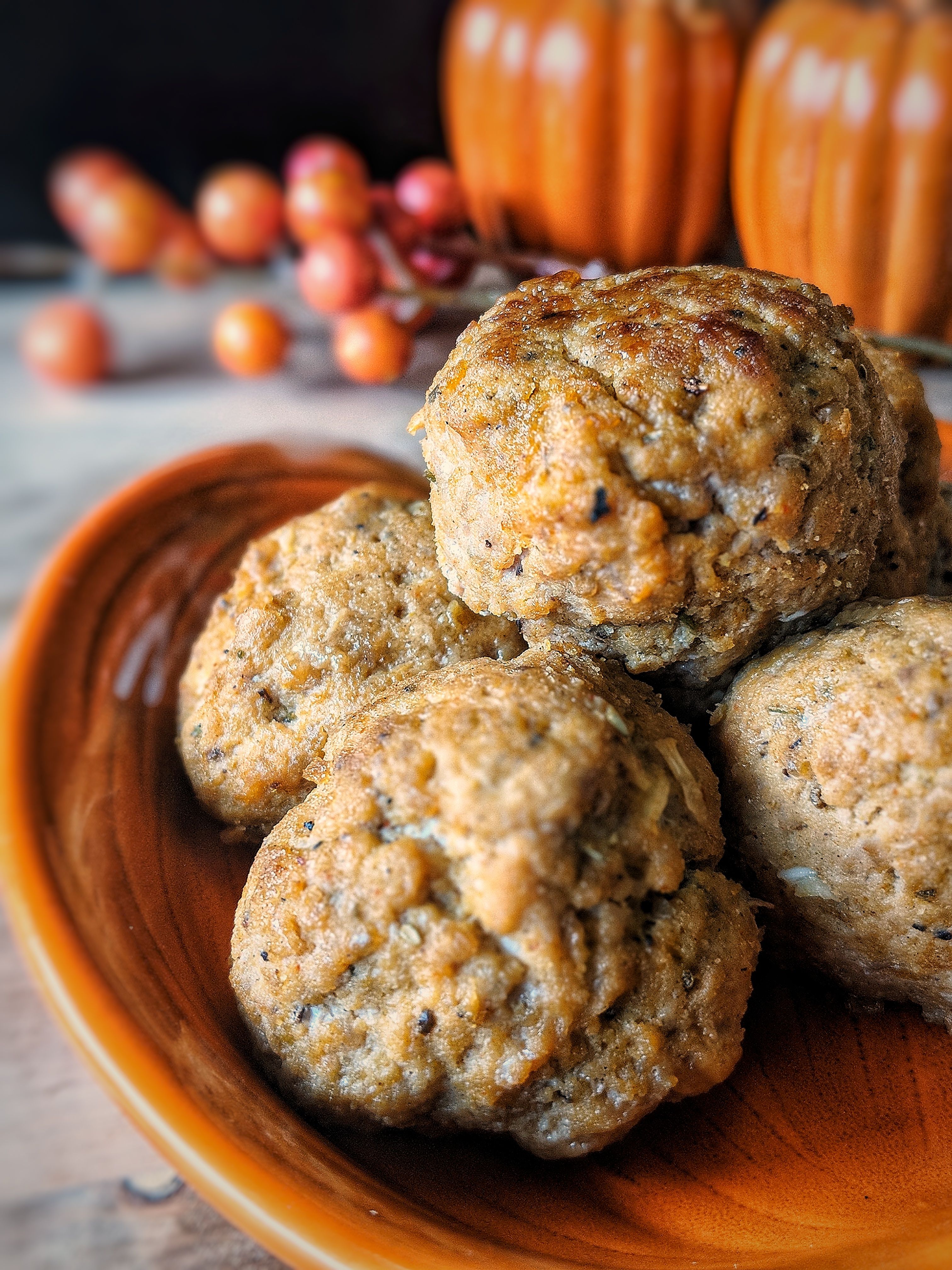 Gluten Free Snacks Recipes, Paleo Gluten Free, Snack Recipes, Whole 30 Meatballs, Turkey Meatballs, Paleo Pumpkin Spice, Canned Pumpkin, How To Dry Rosemary, Dried Rosemary