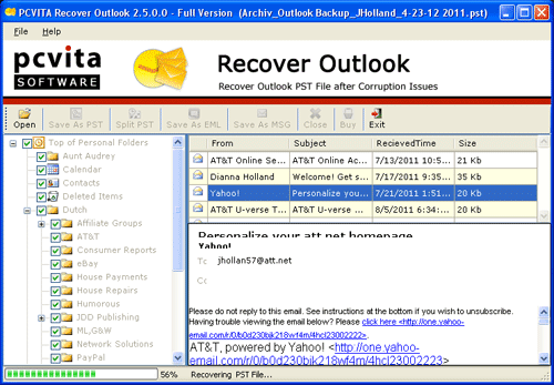 outlook recovery solution to repair and fix damaged outlook pst file repair
