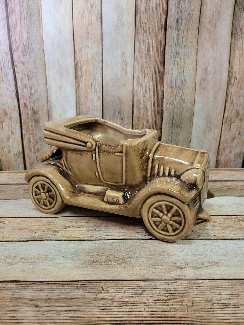 Vintage car planter made in usa