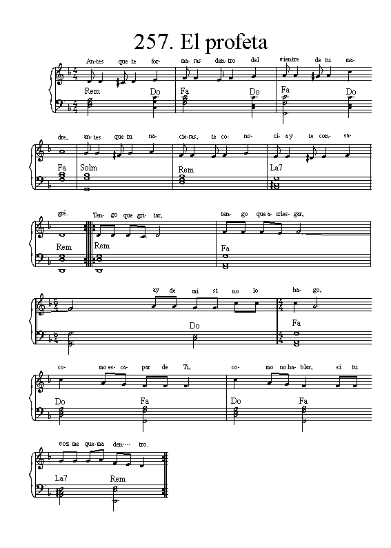 Partitura El Profeta Cancionero Alégrate Pueblo De Dios Partituras Cancionero Catolico Partituras Trompeta